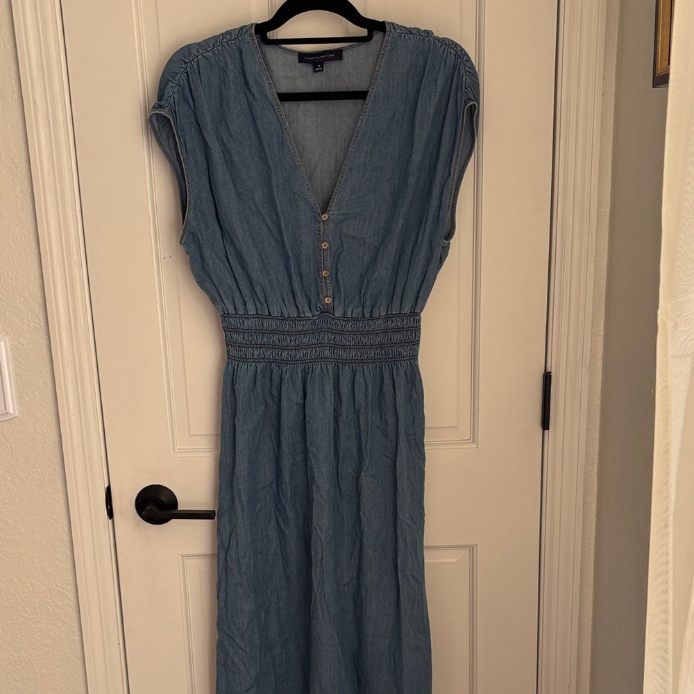 Tommy Hilfiger Denim Blue Midi Dress